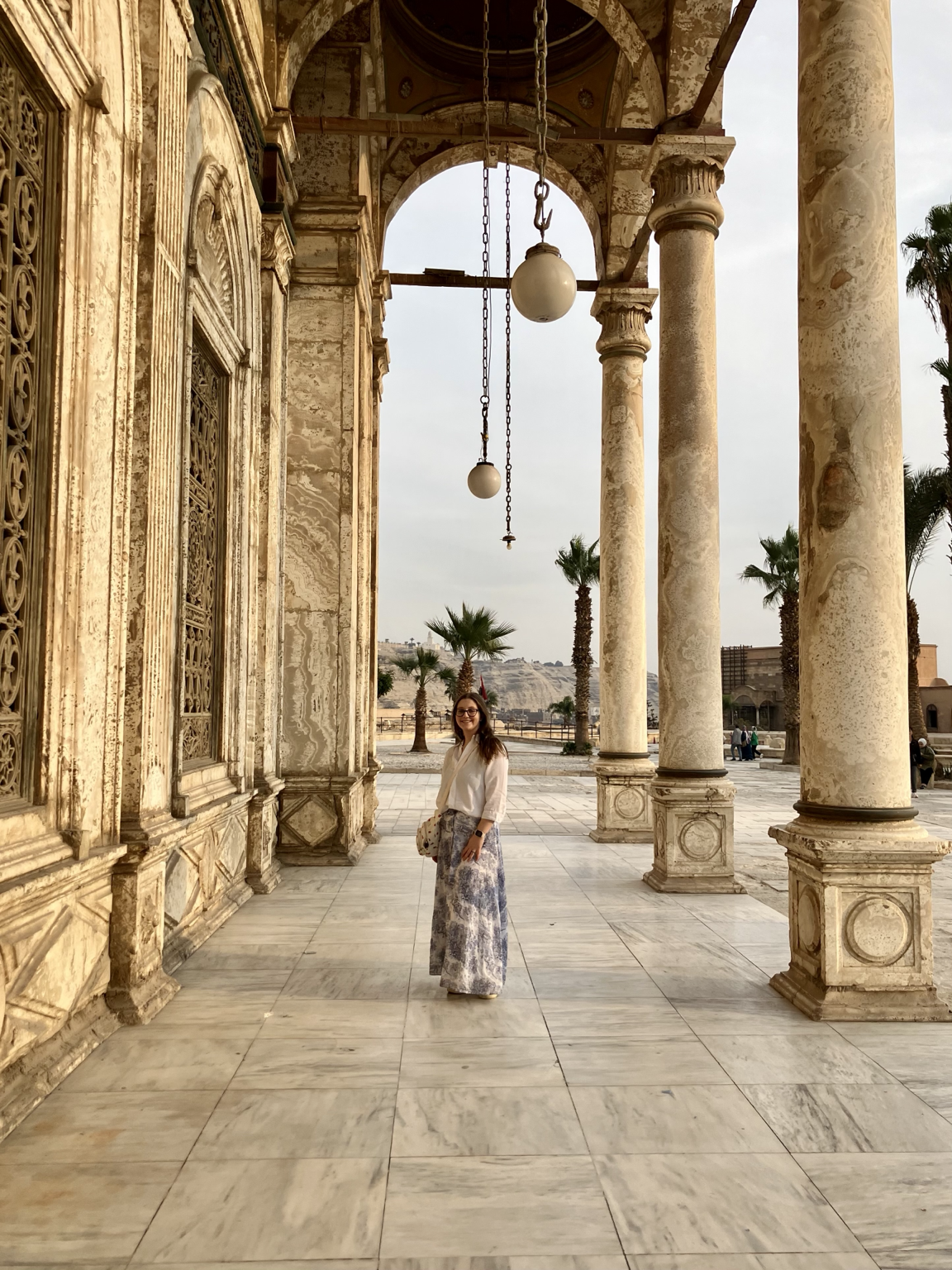 Georgina in a historic courtyard in Cairo