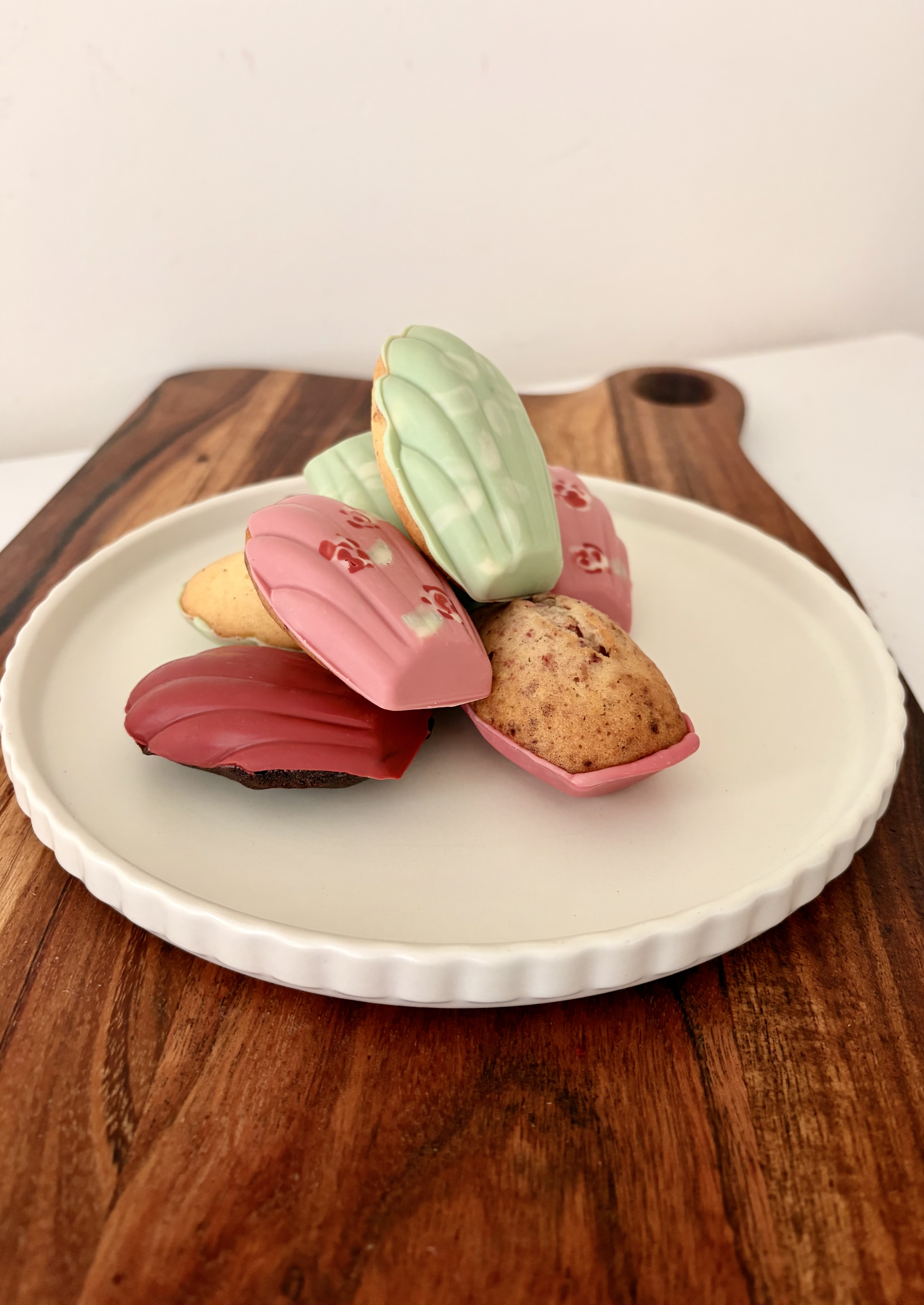 Studio Noah madeleines arranged on a plate